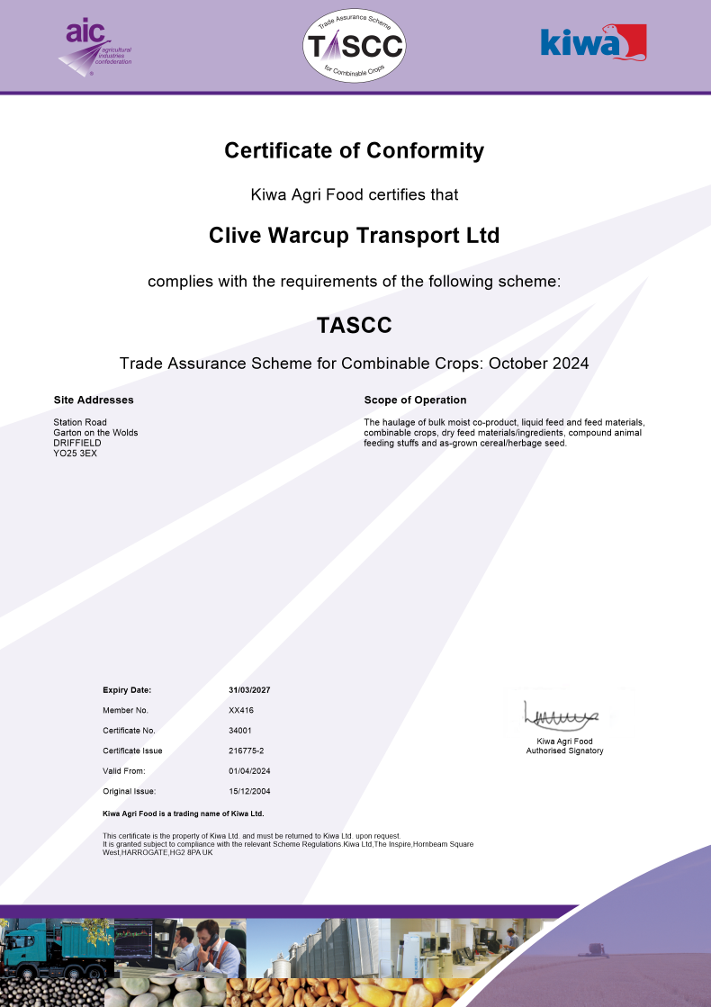 Warcup Certificate